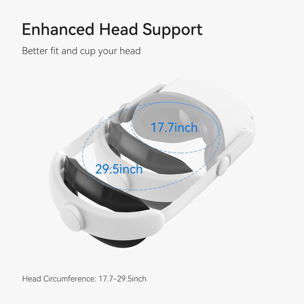 K2 Comfort Head Strap for Oculus/Meta Quest 2, Enhanced Support VR Accessory