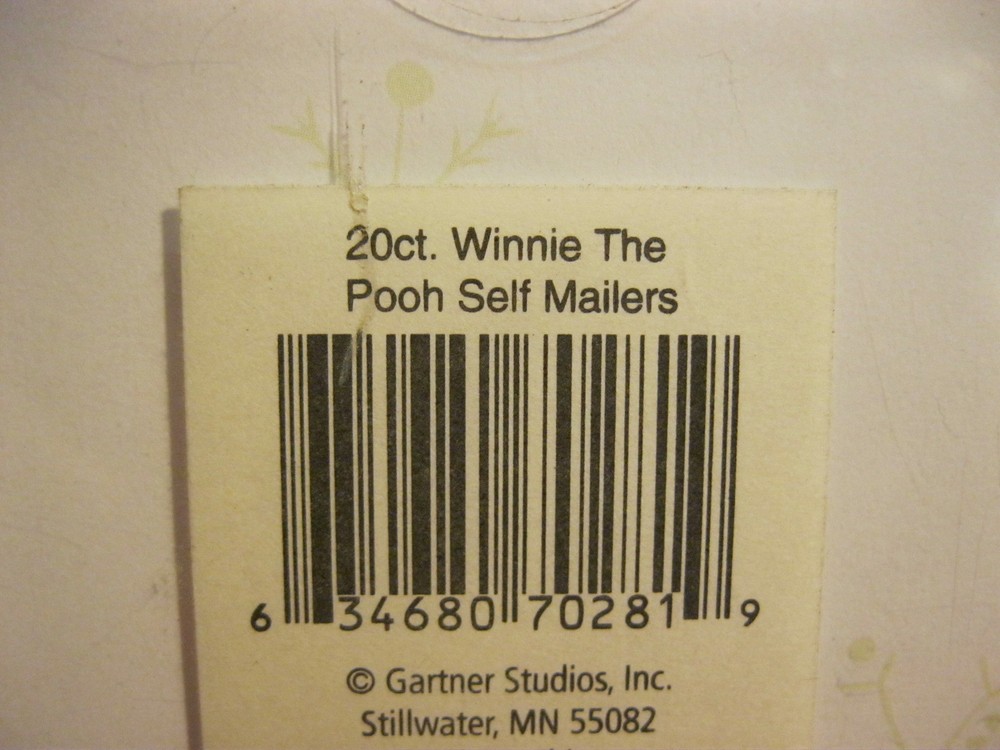 Gartner Winnie The Pooh Self Mailers Christmas Printer Paper 20 Count