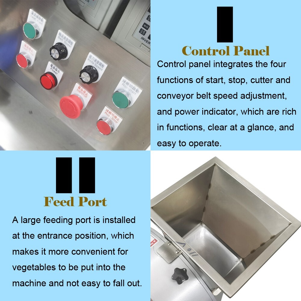 Automatic Vegetable and Fruit Slicing Shredding Dicing Machine 110V 3.7HP