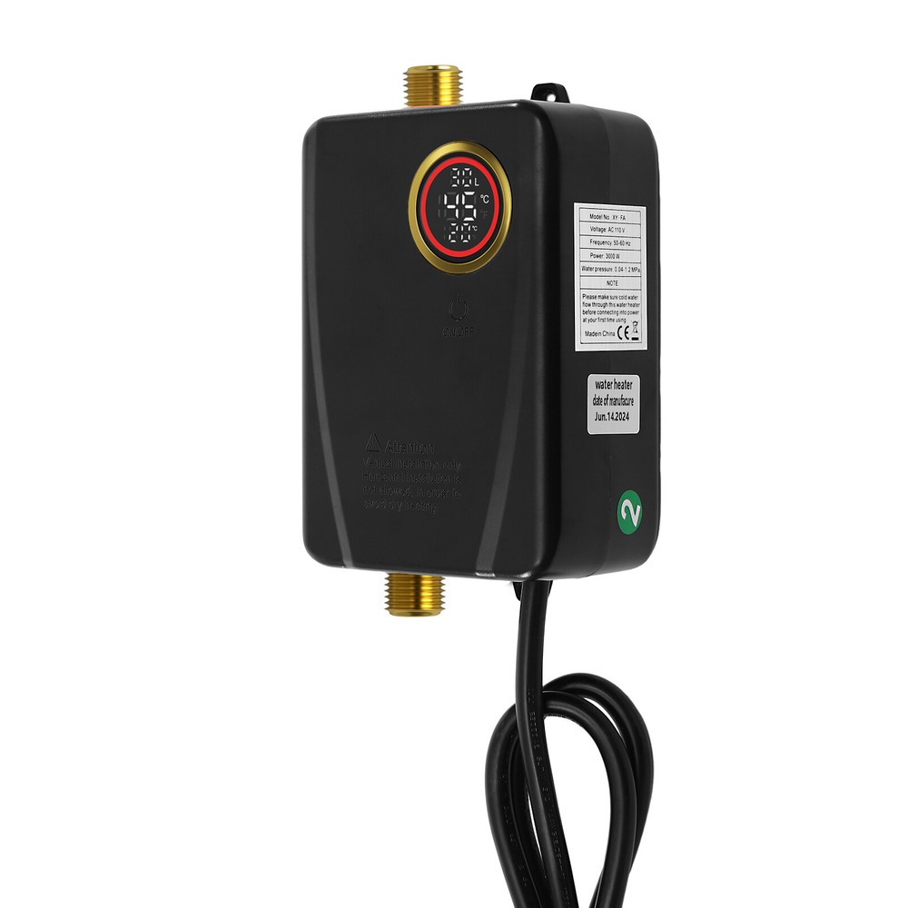 Electric Water Heater AC110V 3000W, PX4 waterproof, Led Display Temperature