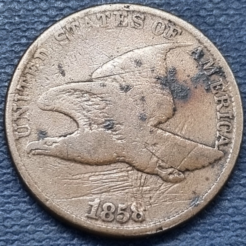 1858 Flying Eagle Cent 1c Better Grade Details #99255