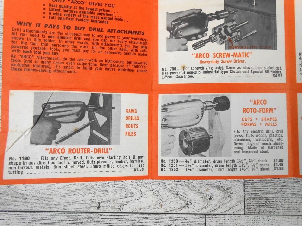 VTG Arco Do It Yourself DIY Workshop Tools Information Brochure Catalog
