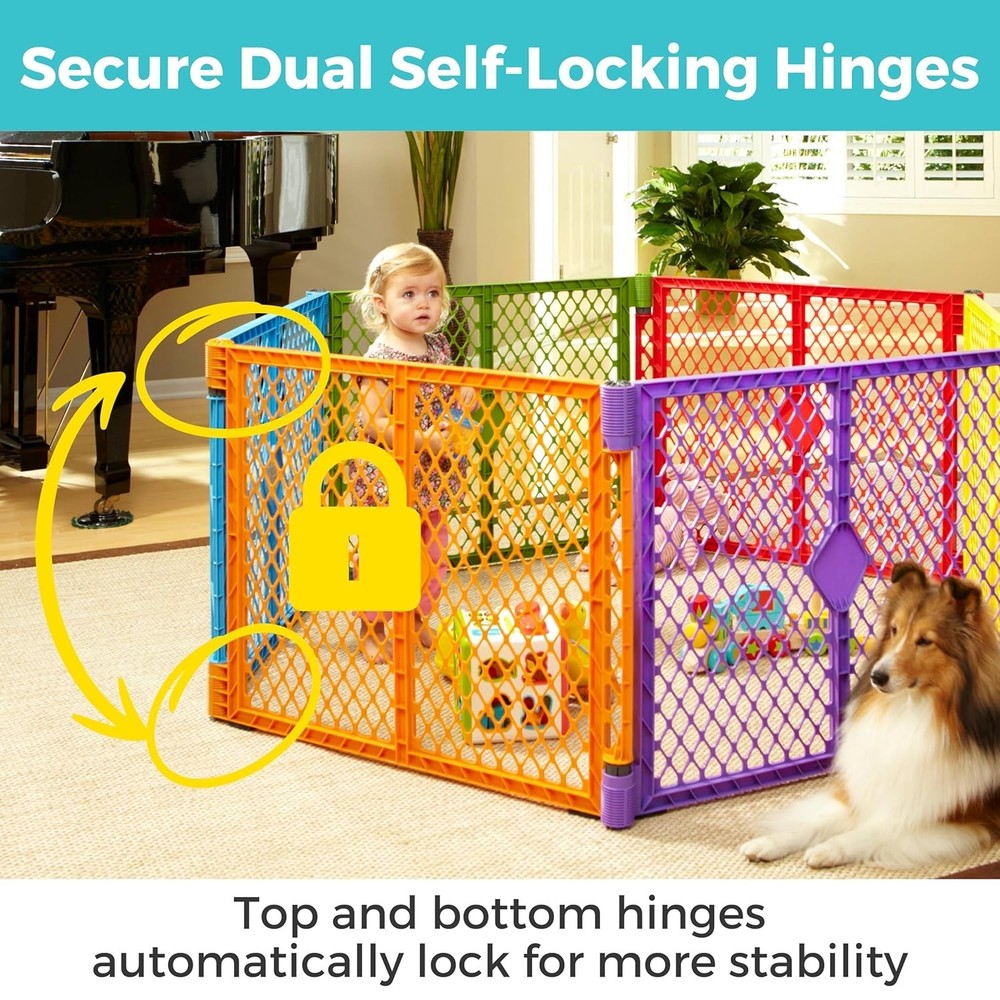Expanded Play Area: Superyard Colorplay 2-Panel Extension with Easy Access Door