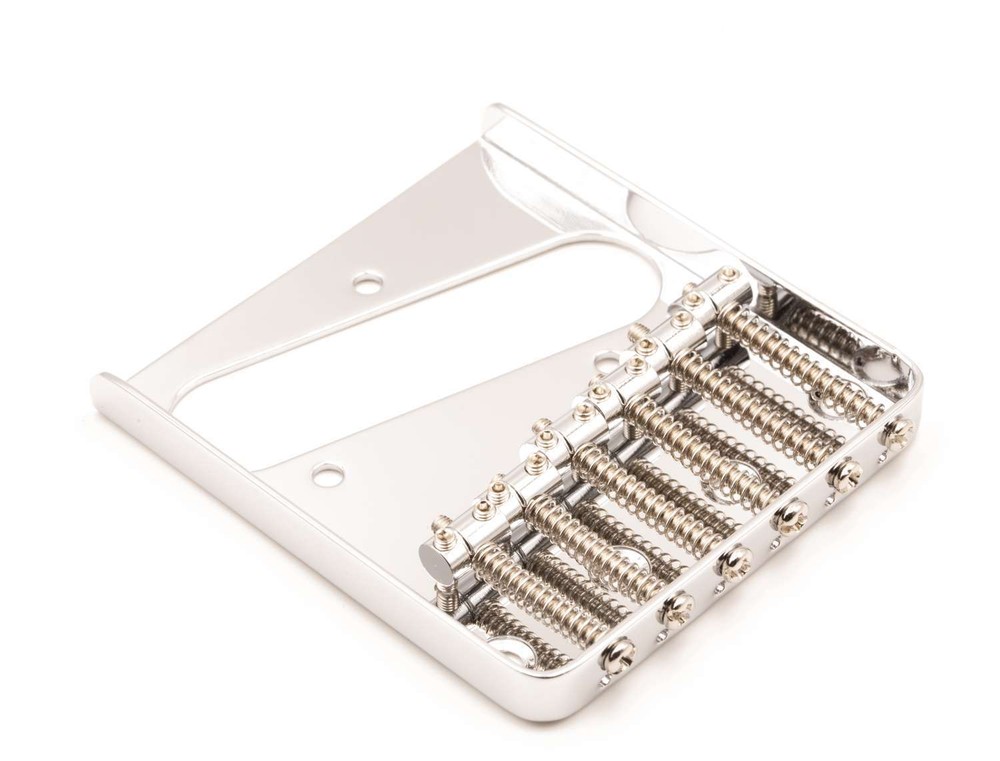 Tone Ninja 4 hole 6 Saddle Telecaster Bridge, Chrome