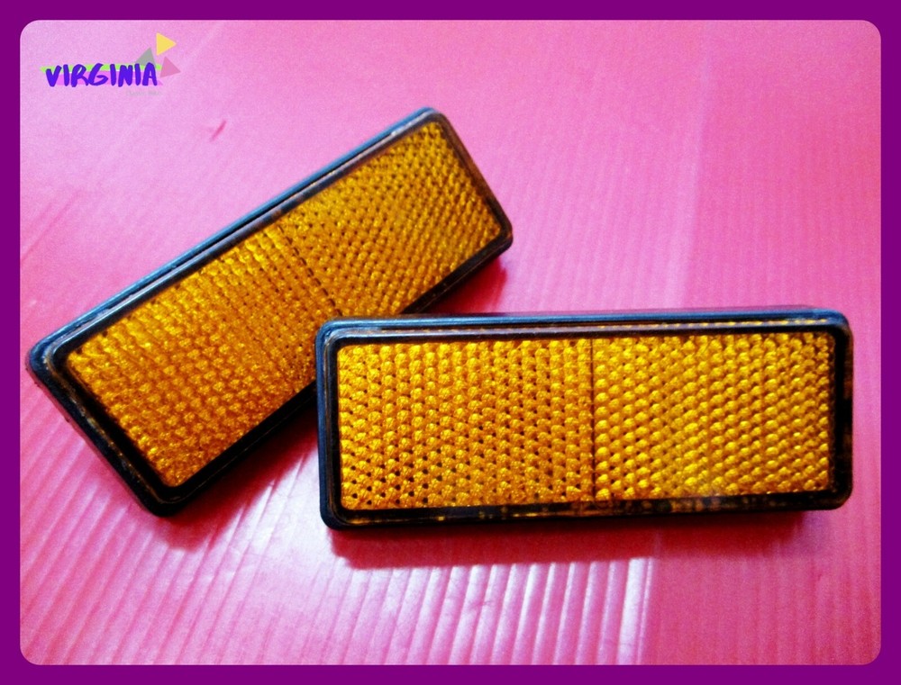 Fit Suzuki RC80 RC100 Front Fork Reflector Amber Set