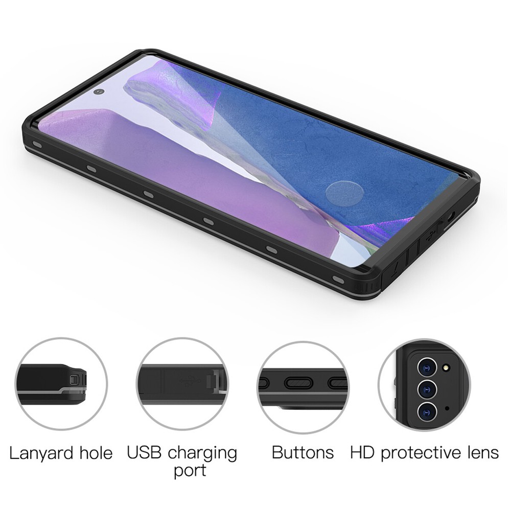 For Samsung Galaxy Note20 Case Waterproof Shockproof Cover with Screen Protector