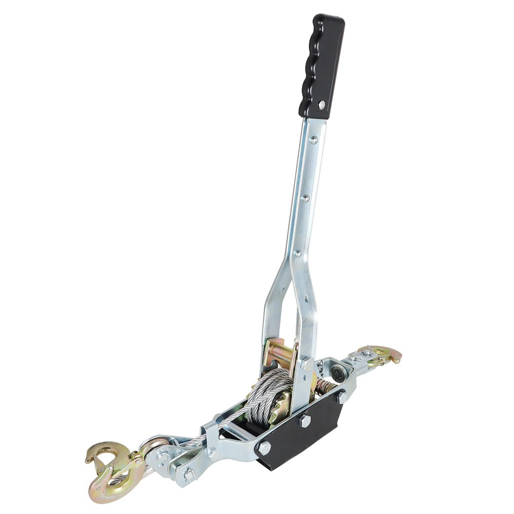 4 Ton Dual Gear Power Puller Cable Heavy Duty 3 Hooks Hand Power Cable Puller