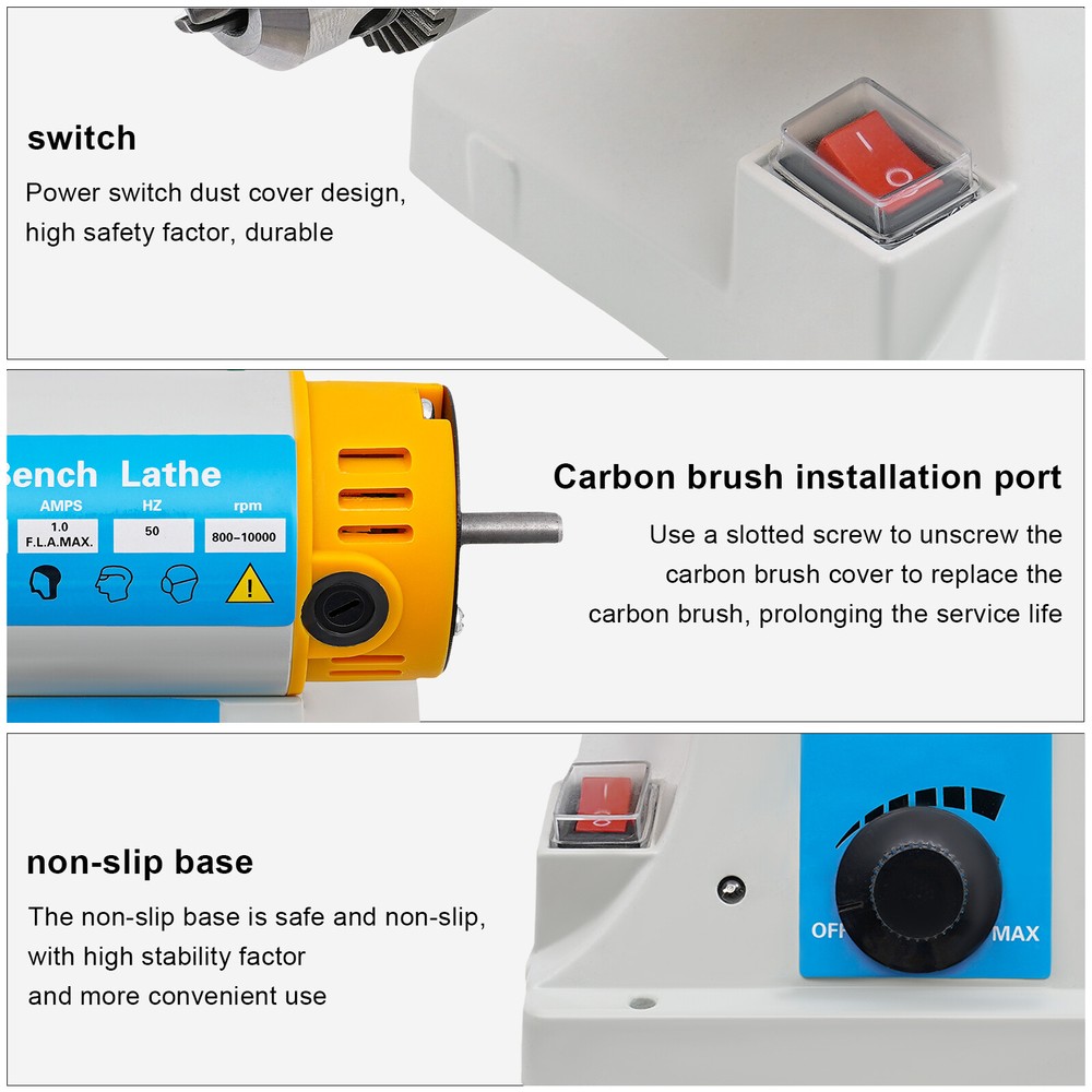 Jewelry Bench Buffer Polisher with Adjustable Speed & Accessory Kit