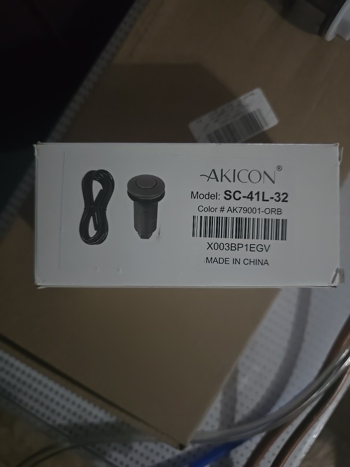 Garbage Disposal Air Switch Kit Oiled Bronze NEW