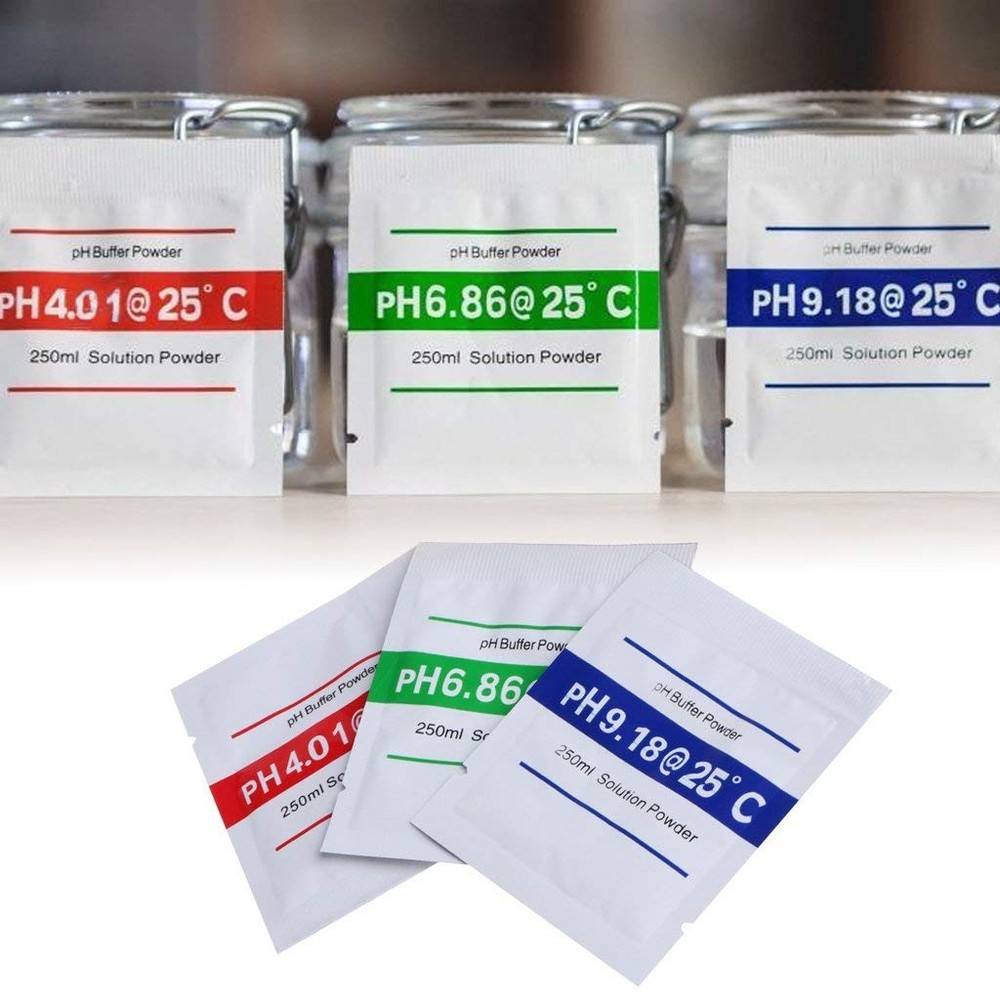 15 Pack pH Meter Buffer Solution Powder pH 6.86, 4.01, 9.18 for Precise Calib...