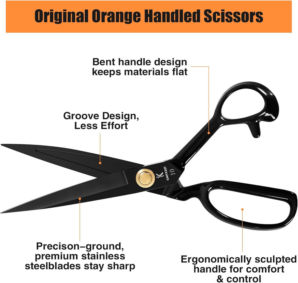 Professional Tailor Scissors 8 Inch - Fabric Scissors Heavy Duty, Sharp Sewing S
