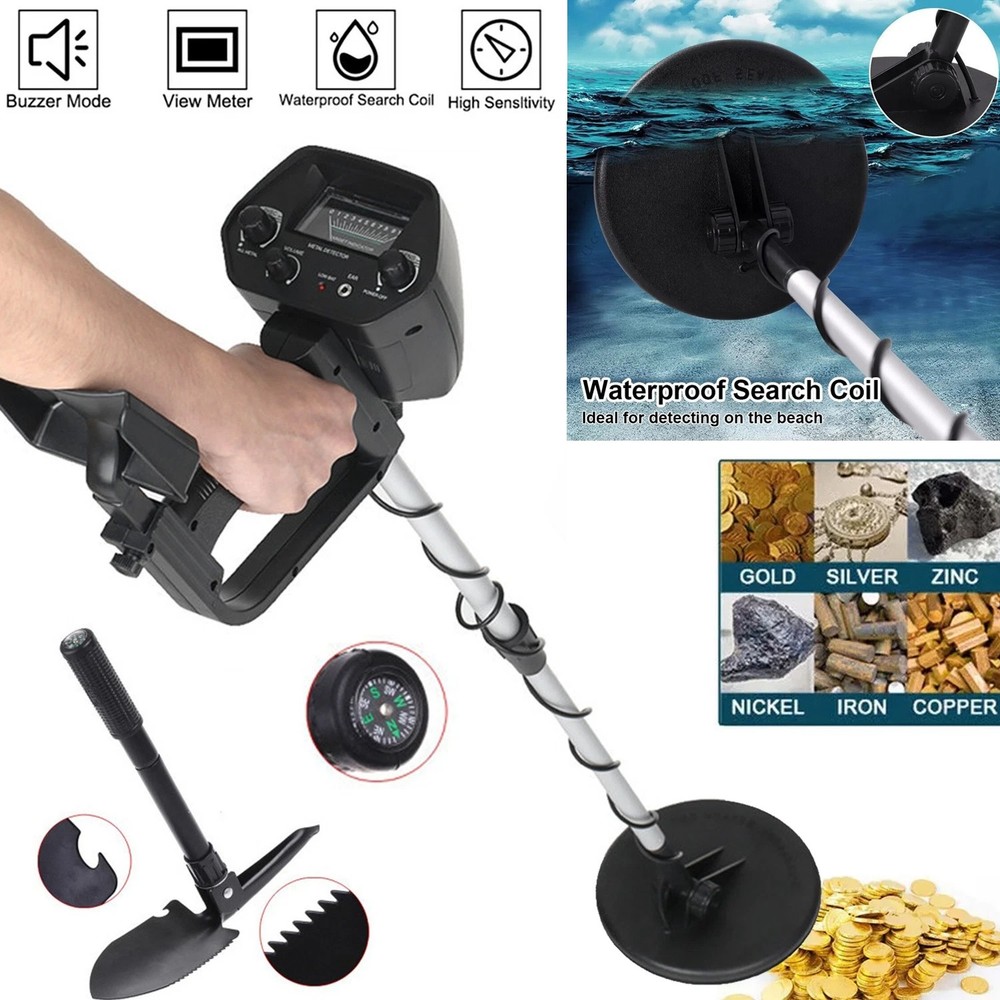 LCD Metal Detector Waterproof Gold Digger Deep Sensitive Hunter Coil Searcher