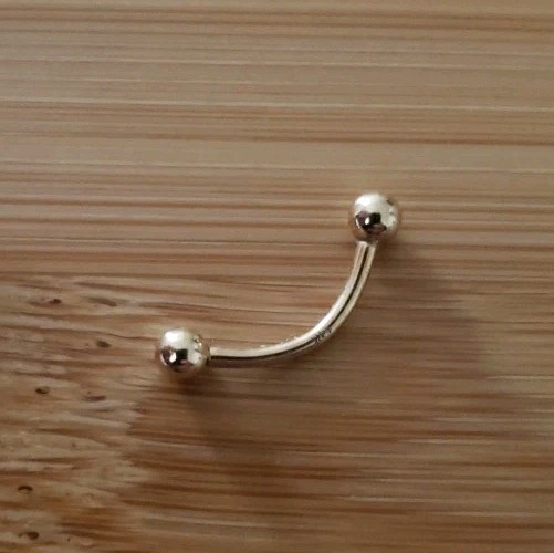 14k Gold Eyebrow Bar Internally Threaded