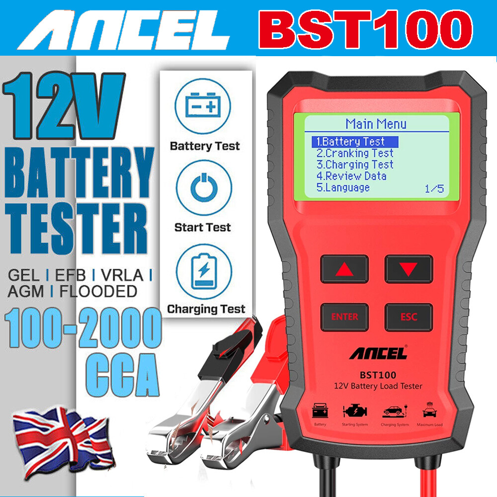 ANCEL BST100 12V Auto Battery Load Tester Analyzer Cranking Charging Test Tool
