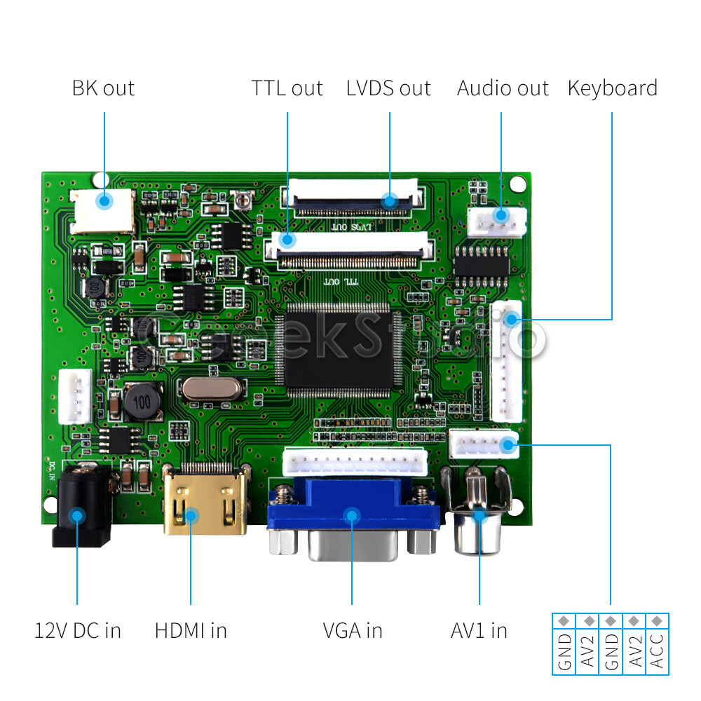 7 inch Capacitive touch Screen DIY Kit(with speaker) 1024x600 resolution display
