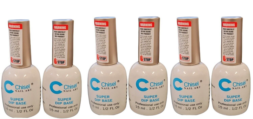 6 Bottles Chisel Liquid Supper Dip - Base 15 ml 0.5 oz