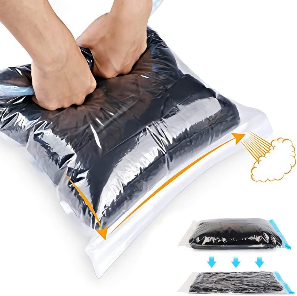 10 Pack Travel Compression Bags - Space-Saving Storage Solutions for All Needs