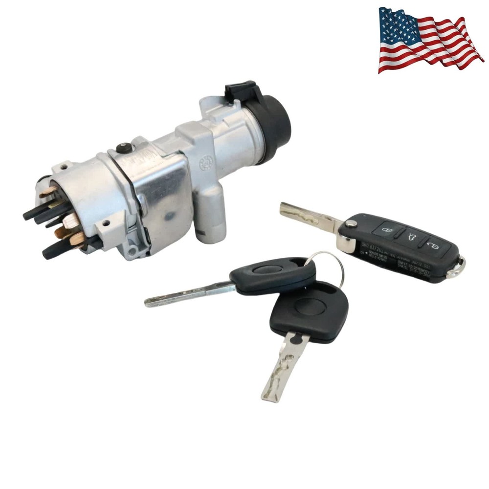 4B0905851P For 2002-2010 VW Beetle Ignition Lock Cylinder Assembly W/ Key Shells