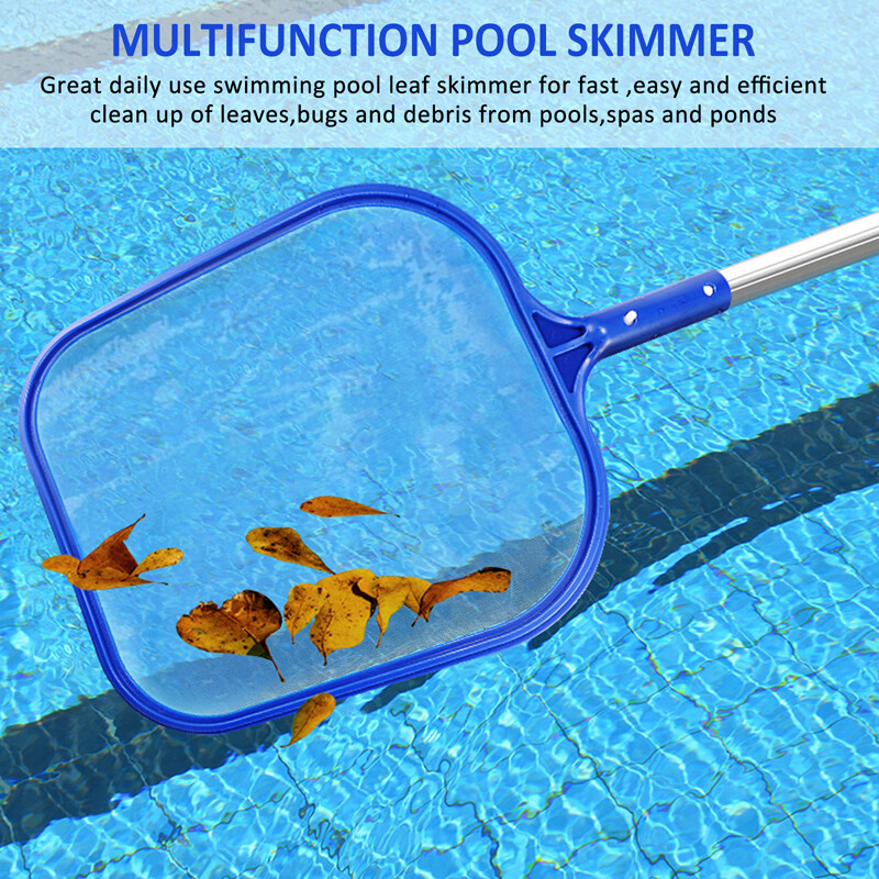 Pool Skimmer Net with Pole Pool Net Fine Mesh Leaf Rake Debris pickup Removal