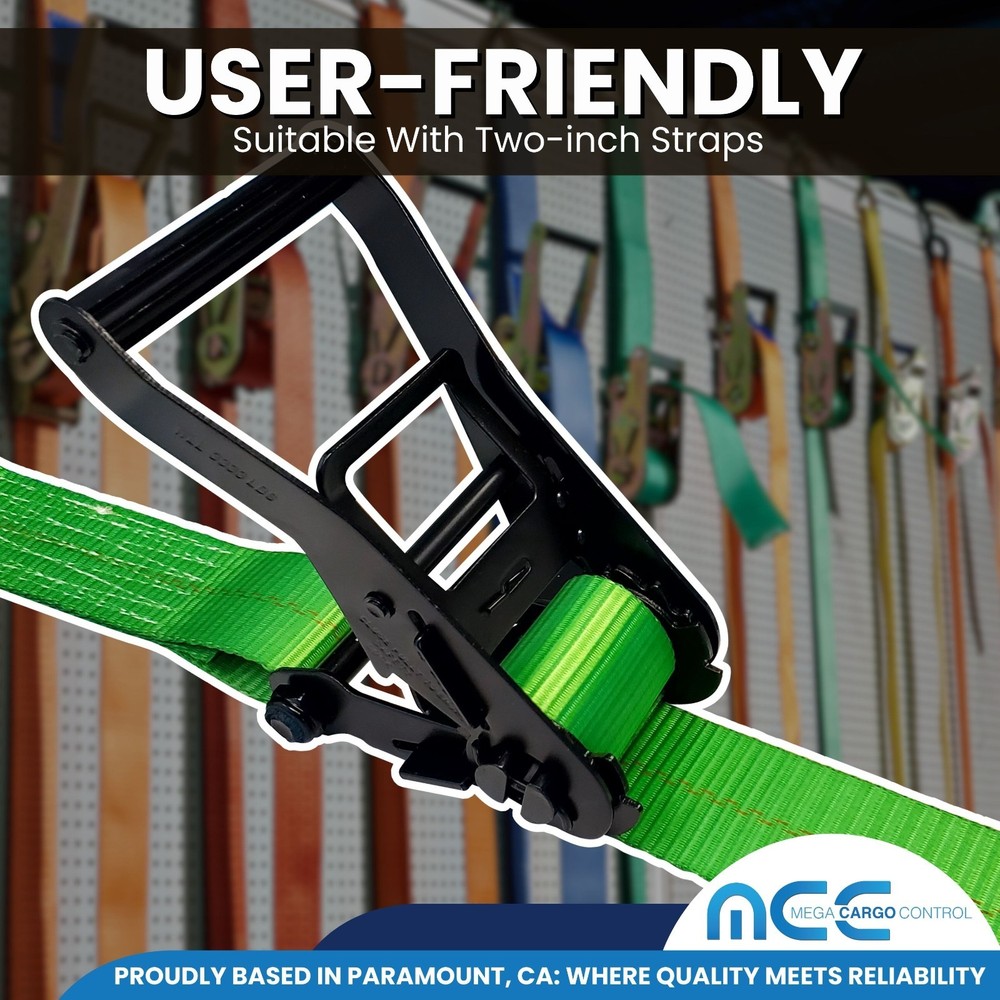 Mega Cargo Control 2" Replacement Standard Ratchets, Black Coated, 8-Pack