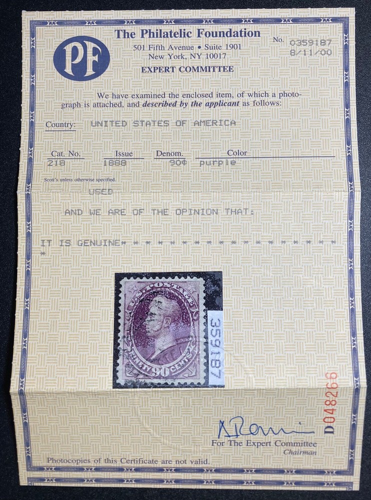 #218 Used with PSE Certificate # 01278072 & PF Cert # 359187