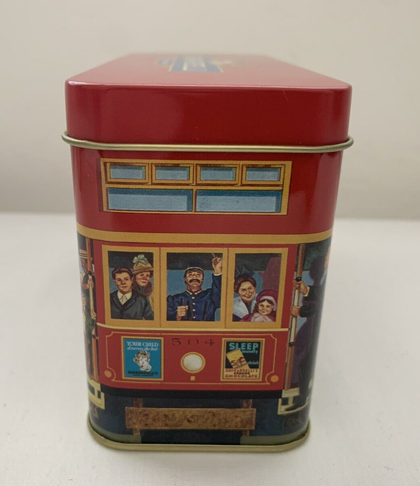 Ghirardelli Chocolate Tin San Francisco Cable Car Trolley (empty)