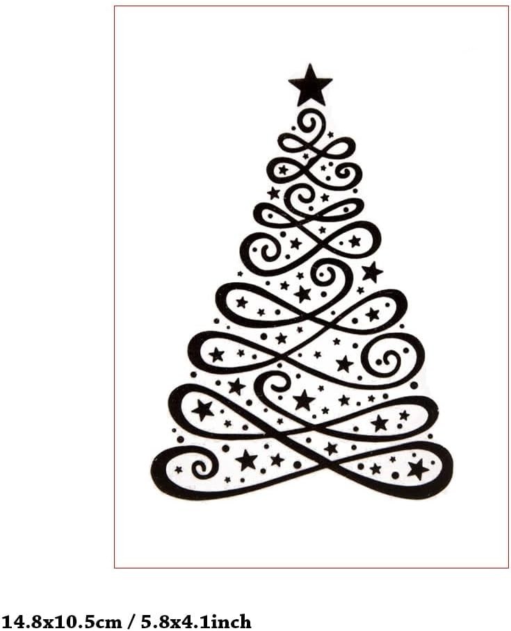 Merry Christmas Tree Decoration Plastic Embossing Folders Card Making