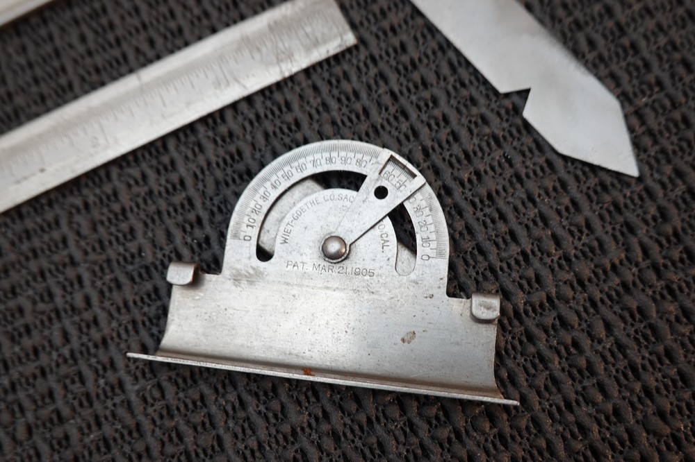 RARE ! WEIT-GOETHE PAT'D .1905 Combination Tool Protractor, Bevel, Caliper
