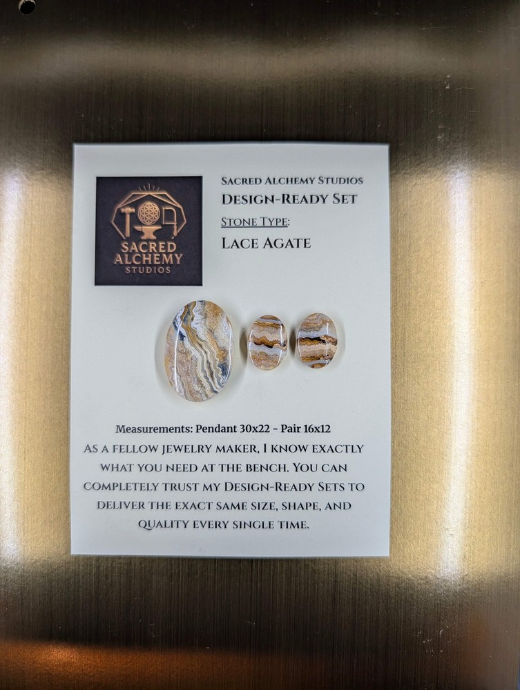 Oval Shape - Lace Agate - Design-Ready Set