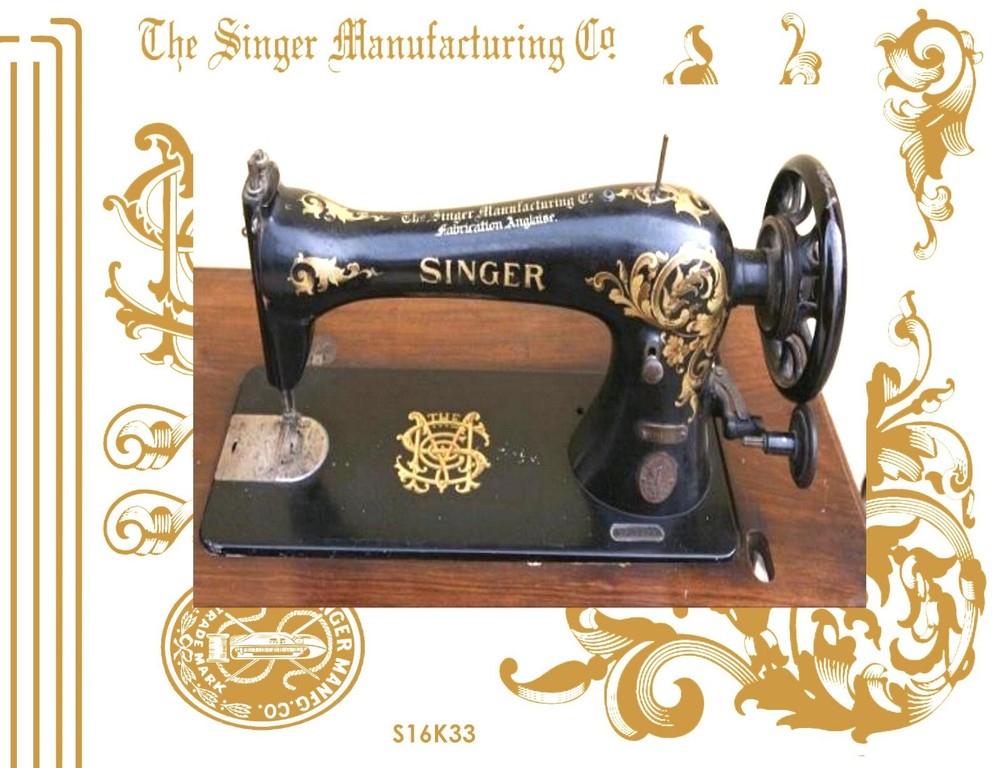 Restoration decals for antique Singer 16K33 sewing machine