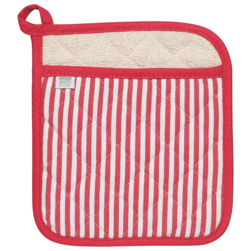 Now Designs Superior Potholder - Narrow Red Stripe