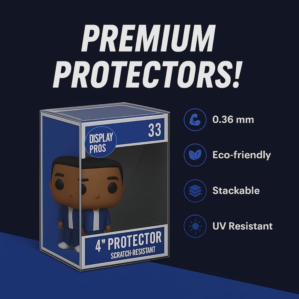 Collectible Protector Cases - Crystal Clear Scratch Resistant Plastic Display...