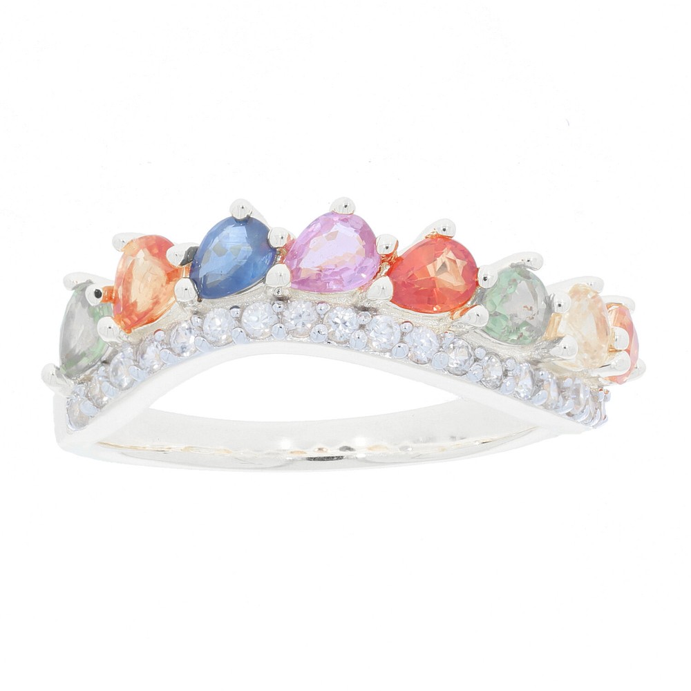 Sterling Silver Semi Mount Ring Setting Pear PE 4X3mm Topaz