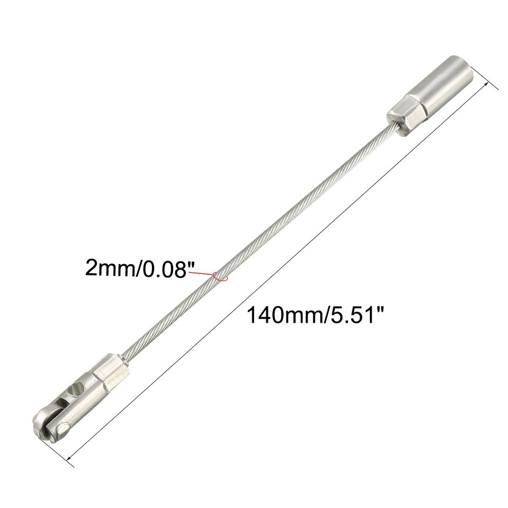 2Pack 140mm Fish Tape Leader Wire Cable Puller with Roller for 4mm Wire