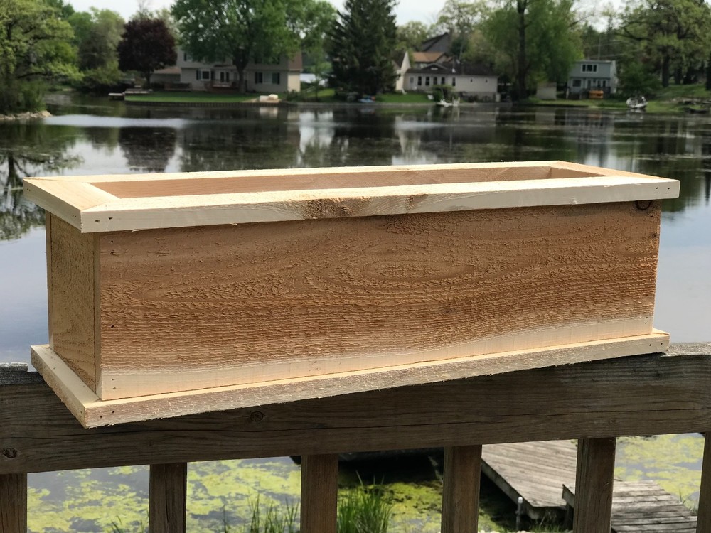 3/4" Solid Cedar Flower, Herb Planter box Various Sizes With FREE SHIPPING