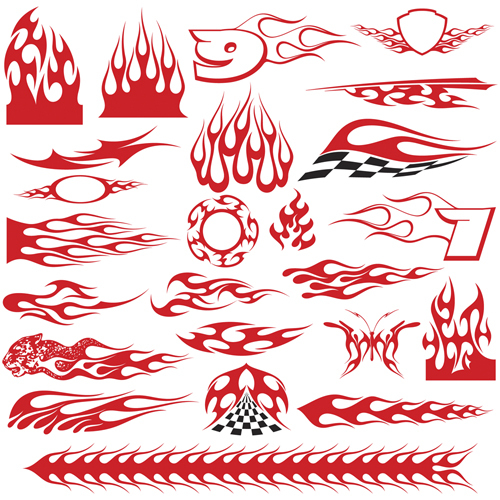 FLAMES CLIPART-VINYL CUTTER PLOTTER IMAGES-VECTOR CLIP ART GRAPHICS CD