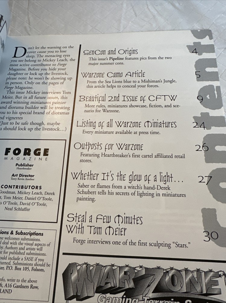 Forge Magazine Issue # 5 1996 Miniature Gaming Warzone Warhammer