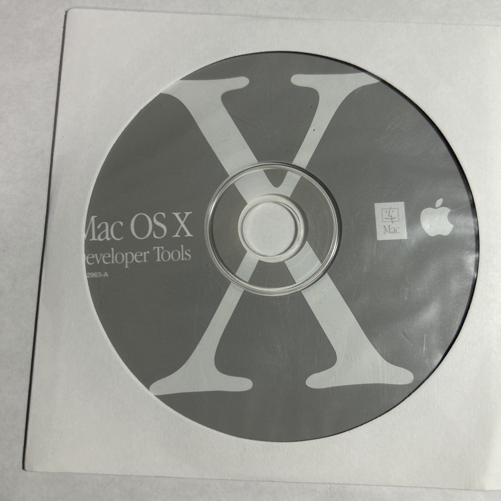 Mac OS X Developer Tools 2001 Apple Computer 691-2963-A CD Rom Disc Free Ship
