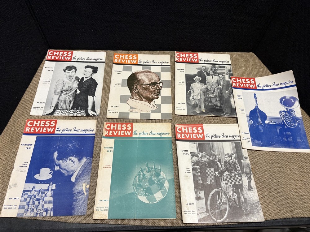 1955 Chess Review magazine, all 12 issues