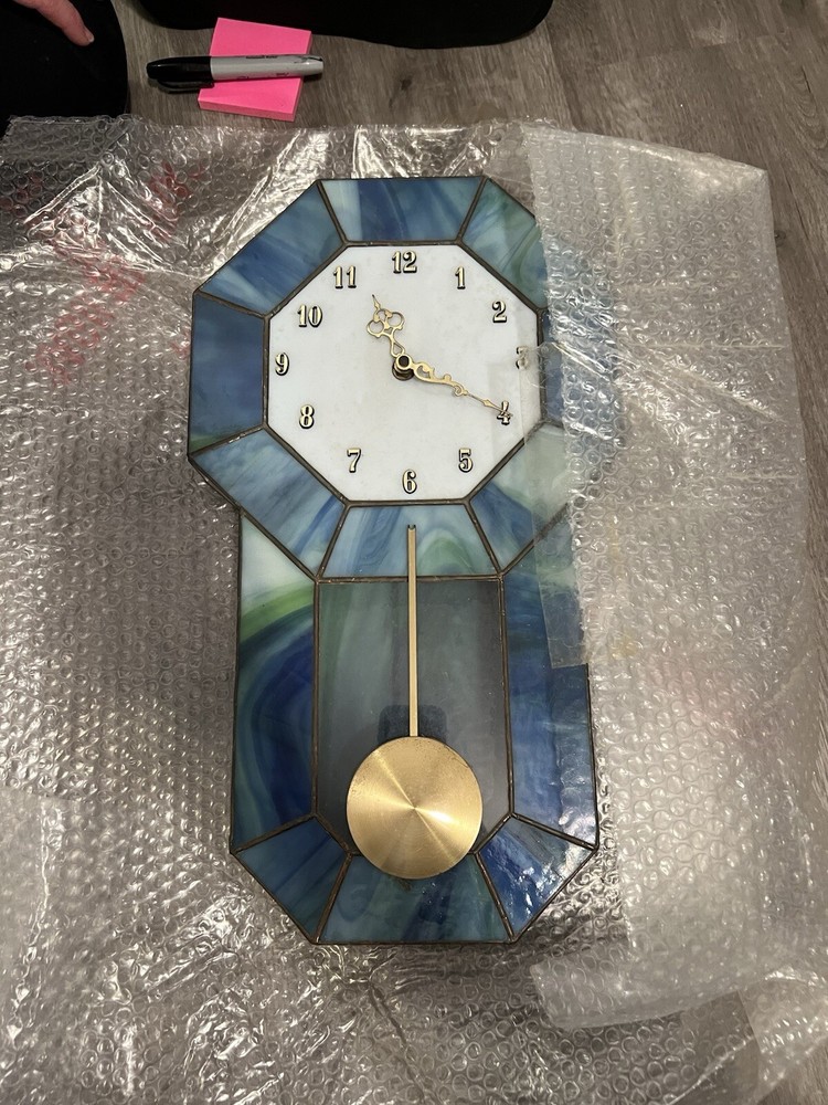 Vintage stained glass clock