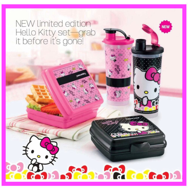 TUPPERWARE HELLO KITTY LUNCH SET LIMITED EDITION
