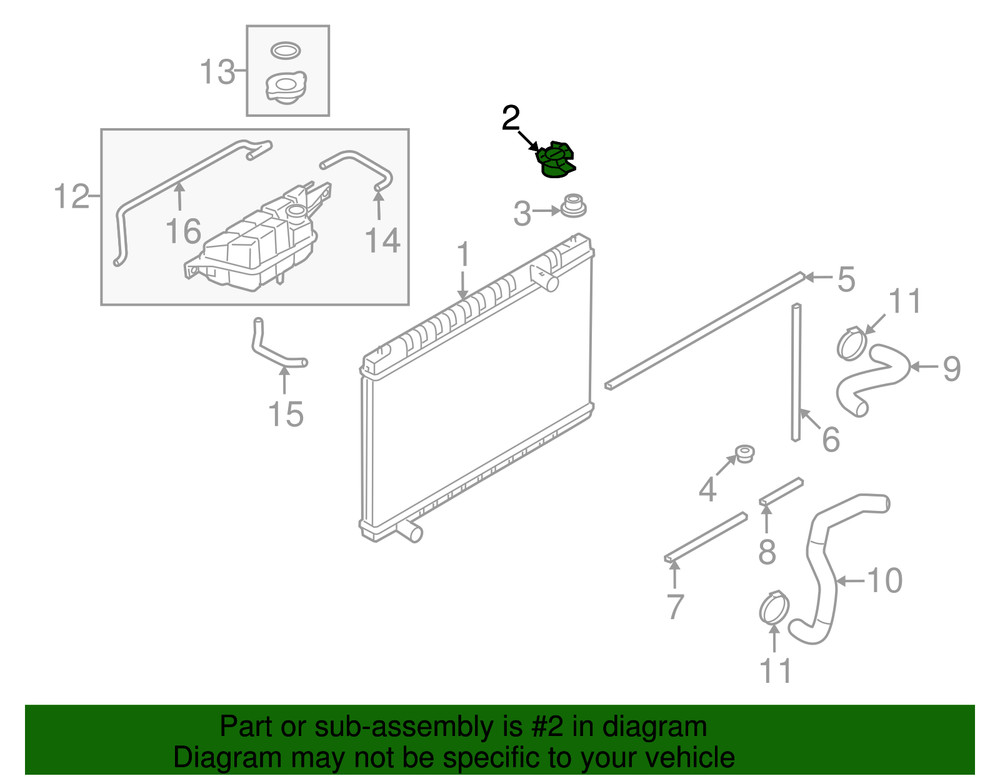 Genuine Nissan Radiator Assembly Mount Bracket 21542-JK00A