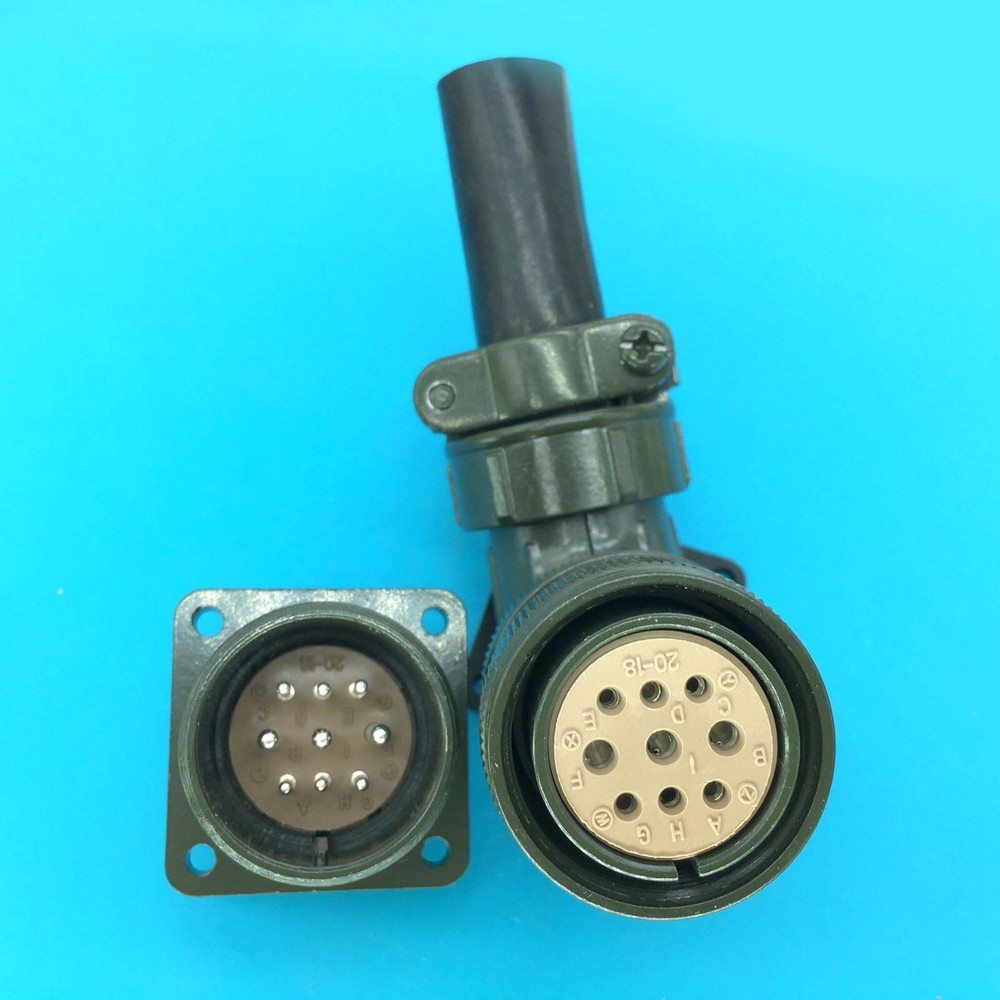 set 90° Aviation plug servo motor special plug & socket MS3108 20-18S 9-core