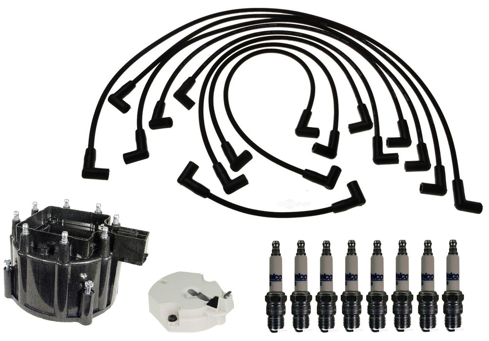 ACDelco Ignition Kit Distributor Rotor Cap Wire Spark Plugs for C20 K10 Suburban