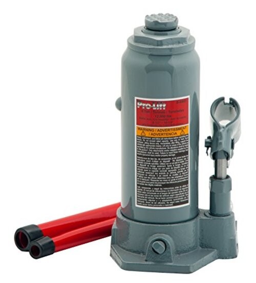 B-006D Grey Hydraulic Bottle Jack - 6 Ton Capacity
