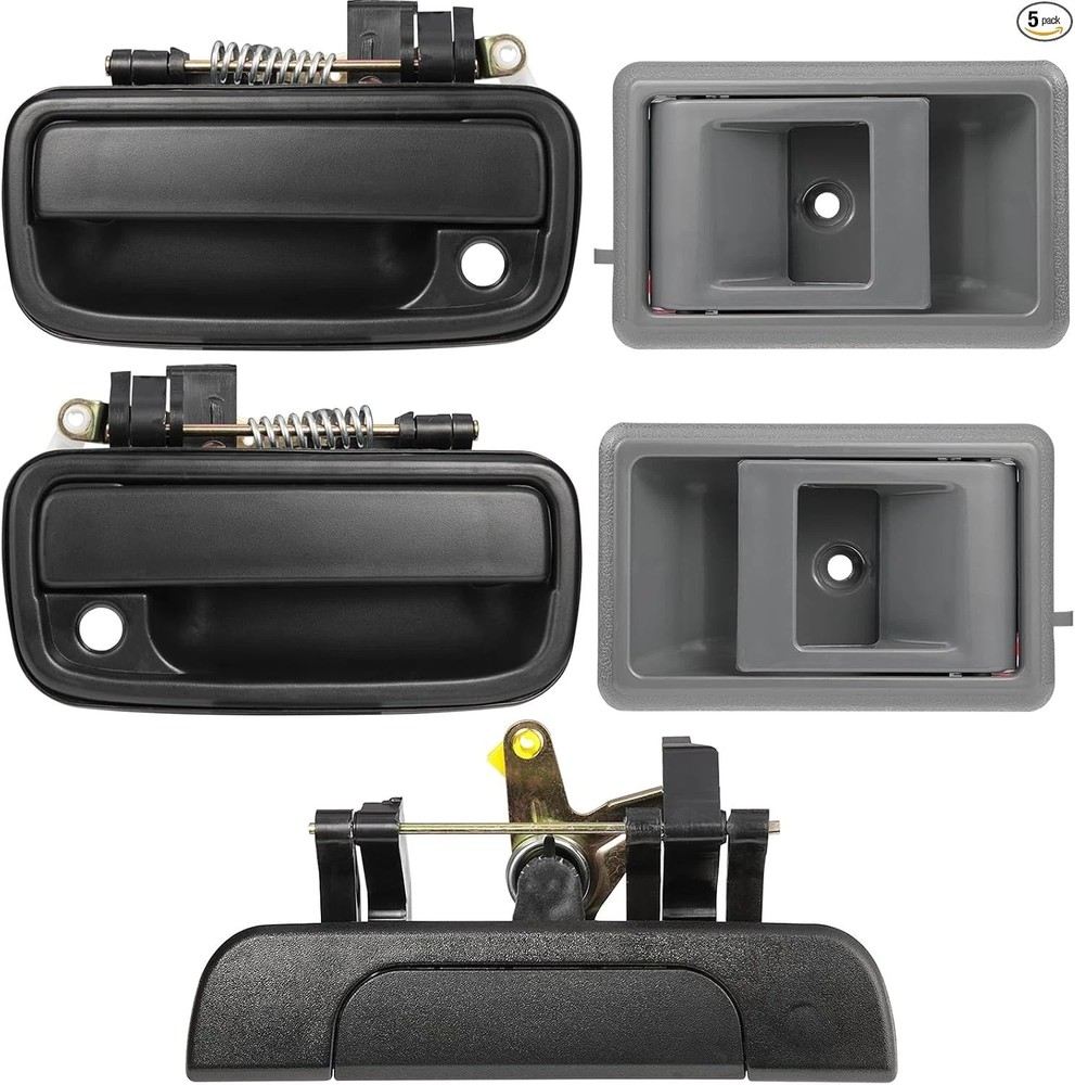 Exterior Door Handle & Interior Door Handle Set Compatible with 1995-2000 Tacoma