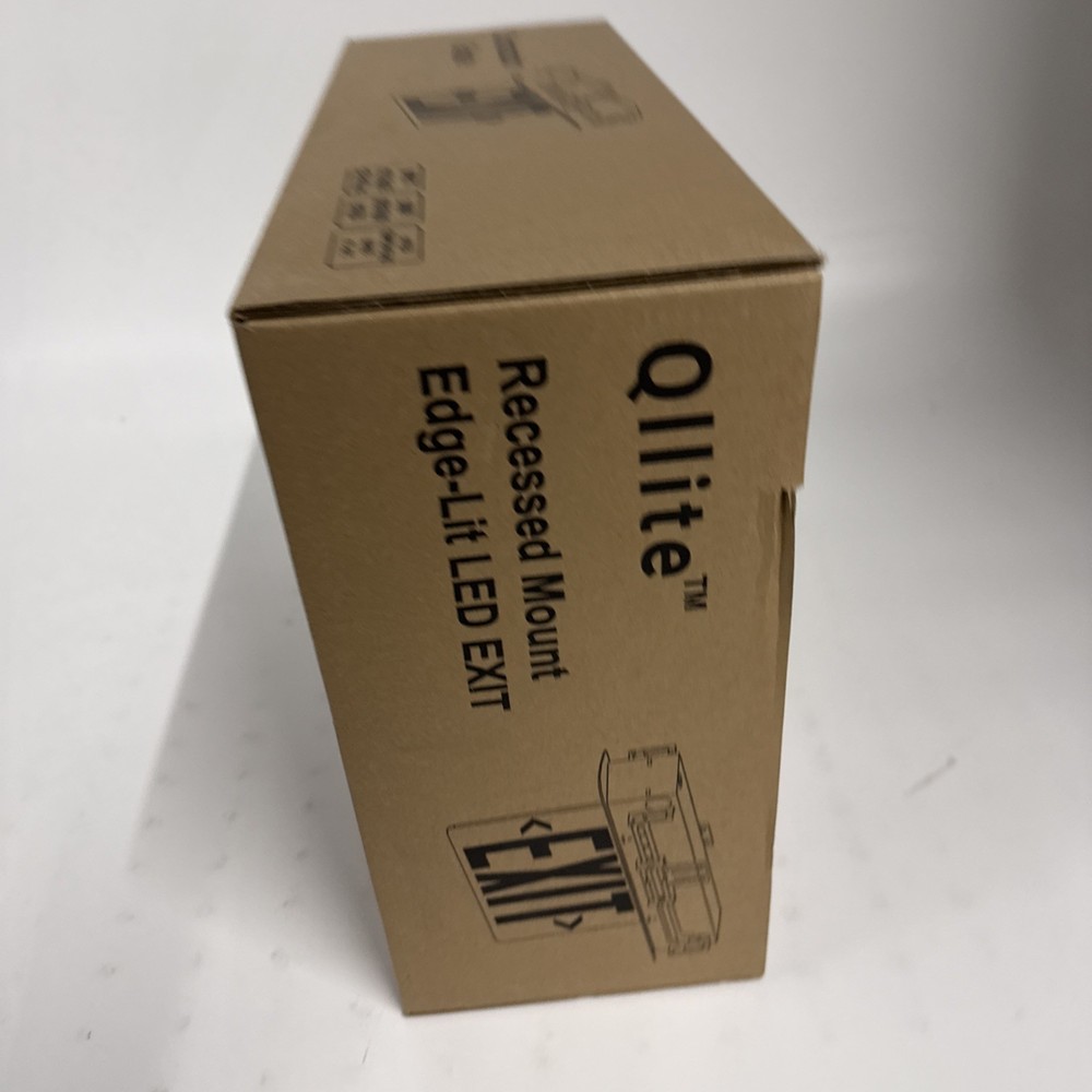 Qlite Recessed Mount Edge-Lit LED Exit Sign