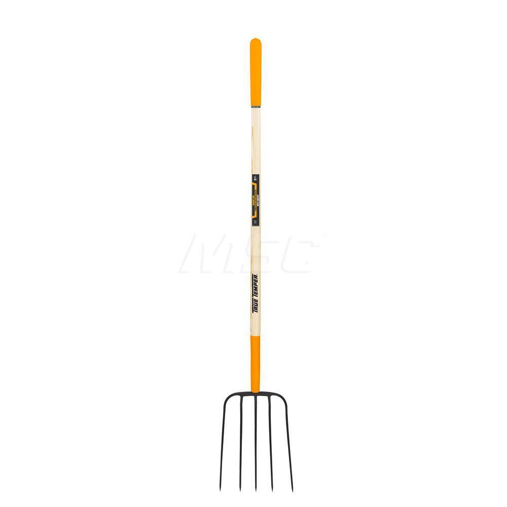 Ames True Temper 2812300 Manure Fork with 48" Wood Handle, Five 12" Tines