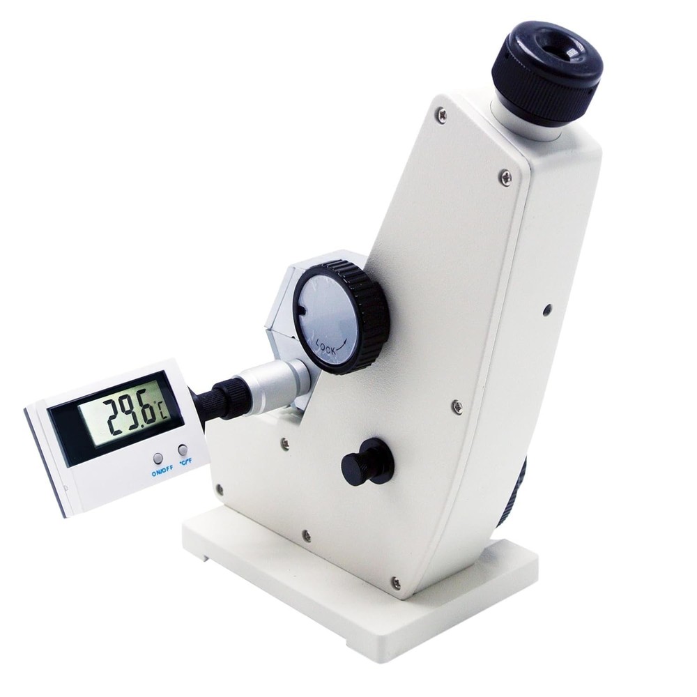 Lab ABBE Refractometer with Refractive Index 1.3000-1.7000nD Digital Thermometer
