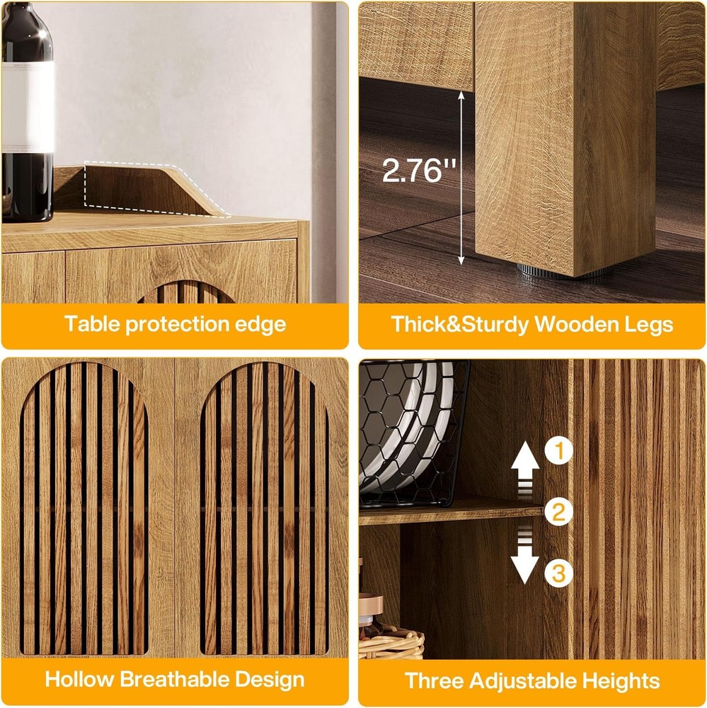 Sleek Sideboard Buffet,Storage Cabinet
